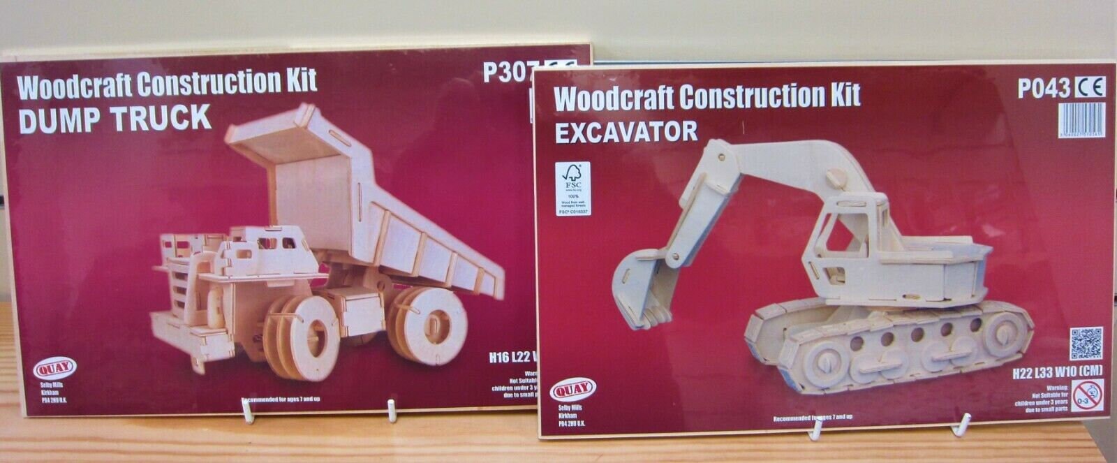 DUMP Truck / EXCAVATOR Woodcraft Construction Kits 3D Etsy
