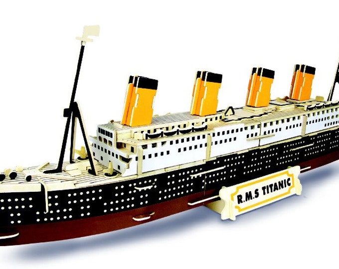 R.M.S TITANIC Woodcraft Construction Kit 3D Wooden Model Etsy UK