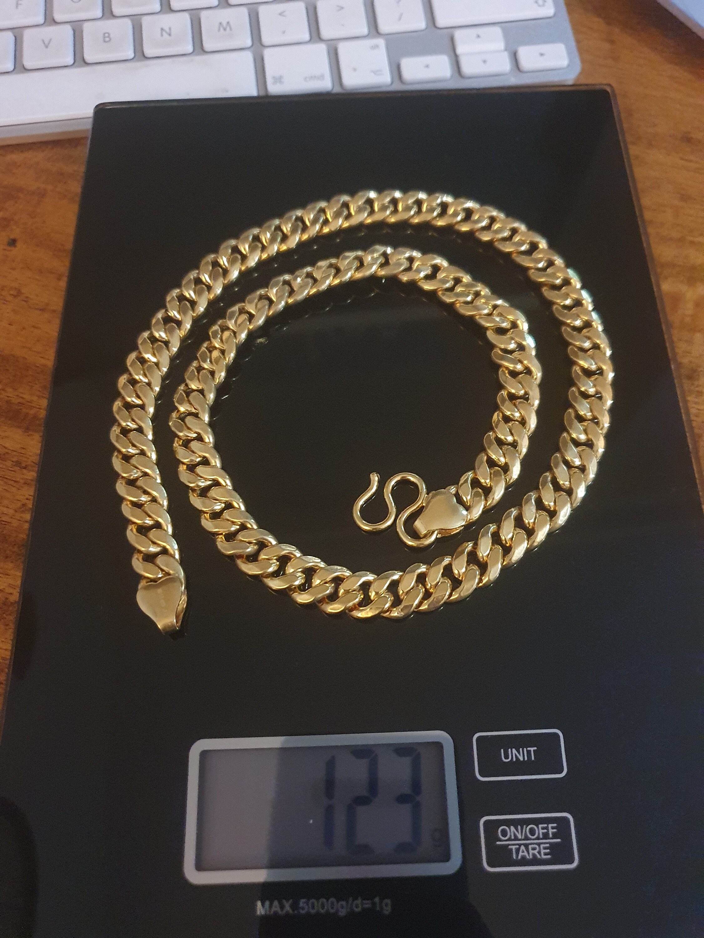 24k Vermeil gold chain 999 Etsy