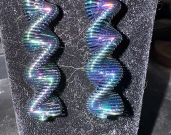 Multicolor Spiral Dangle Earrings