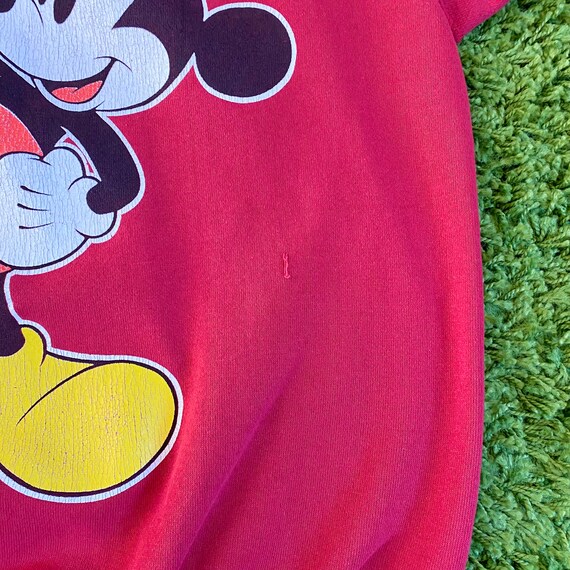 Vintage Disney Red Mickey Mouse Florida Sweatshirt - image 3