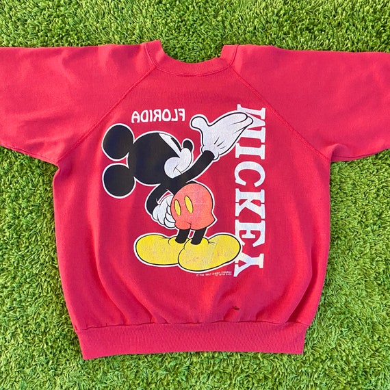 Vintage Disney Red Mickey Mouse Florida Sweatshirt - image 2