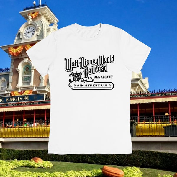 Walt Disney World Railroad Tshirt - For Fans of Disneyworld, Walt Disney, Disneyland, Vintage Disney Fashion, Main Street USA, Disney Tshirt