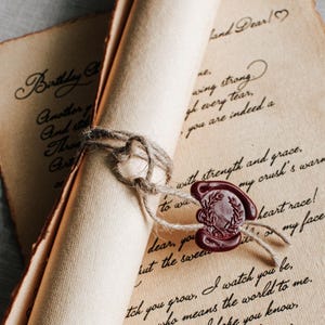 Handwritten Vintage Scroll Letter Handmade Wax Seal Letter Wedding Vows Letter Writing Service Wedding Day Letter Custom Love Letter Scroll