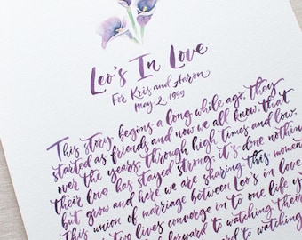 Custom Handwritten Poem Gift: Mother & Daughter Calligraphy