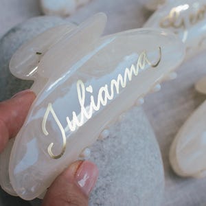 Name Hair Claw Clip Custom Hair Clip Personalized Hair Clip Bridesmaid Claw Clip Wedding Gift Bride Shower Gift Personalized Hair Clip Bride
