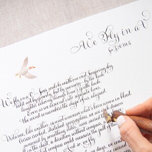 Handwritten Memorial Poem Remembrance Poem Bereavement Poem Sympathy Poem Gift Remember Me Custom Funeral Reading Eulogy Tribute