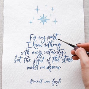 Cita de caligrafía de acuarela personalizada Arte de acuarela Versículo bíblico Carta escrita a mano Servicio de caligrafía de boda Cita Poema Artista de caligrafía