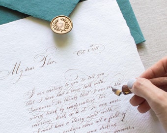 Servicio de caligrafía manuscrita: Votos matrimoniales personalizados, transcripción de aniversario.