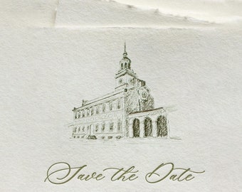 Custom Venue Illustration Hand Drawn Wedding Venue Sketch Venue Print Drawing From Photo Digital Wedding Invitation Venue Drawing Invite