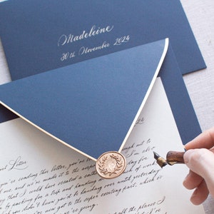 Servicio de redacción de cartas manuscritas personalizadas Servicio de caligrafía personalizada Voto matrimonial Carta personal Caligrafía Regalo de aniversario Larga distancia