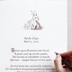 Poema escrito a mano Servicio de caligrafía personalizada Carta Boceto Caligrafía Poema personalizado Caligrafía medieval Guión Caligrafía de las Escrituras vintage