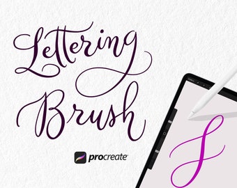 Procreate Lettering Brush Business Cursive Modern Script Procreate Calligraphy Practice Gradient Hand Lettering Procreate Calligraphy Brush