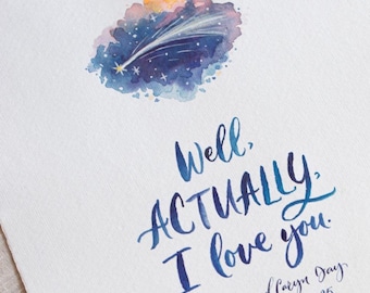 Custom Floral Watercolor Quote Print, Botanical Wall Art