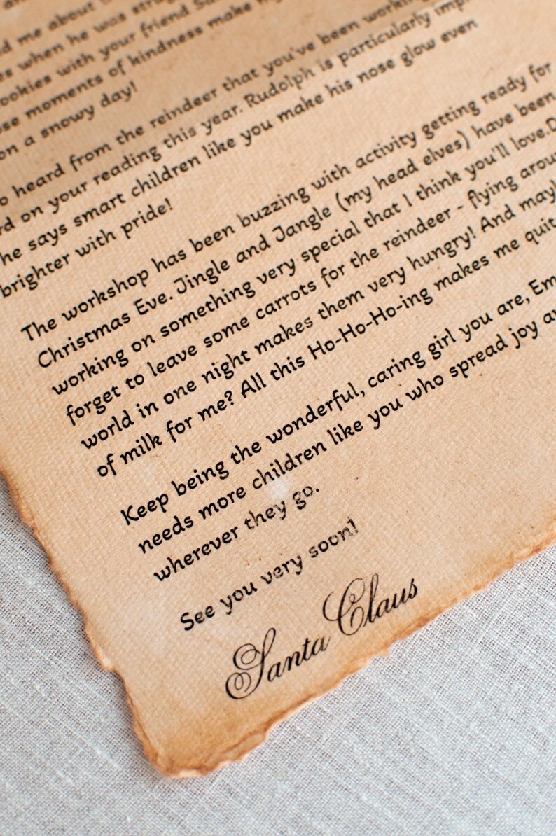 Digital Santa Letter Template Instant Letter From Santa Claus Christmas ...