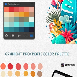 Procreate Color Palette Tropical Color Scheme Branding Design Palette ...