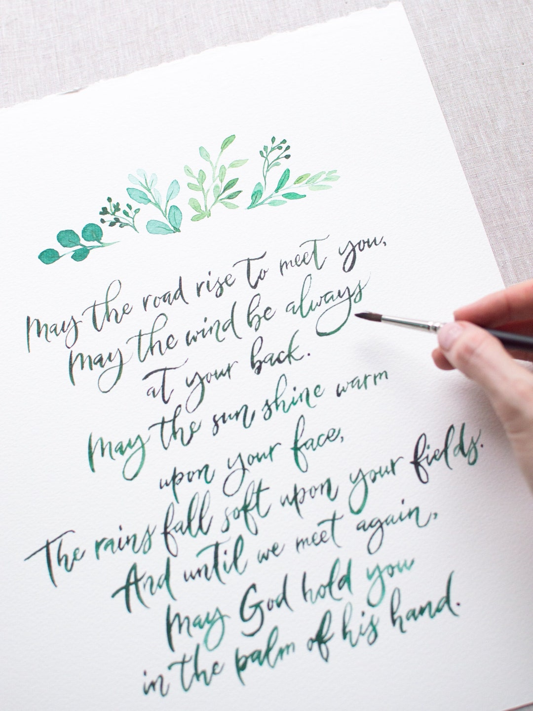 Handwritten Irish Blessing Custom Calligraphy Print Blessing Song ...