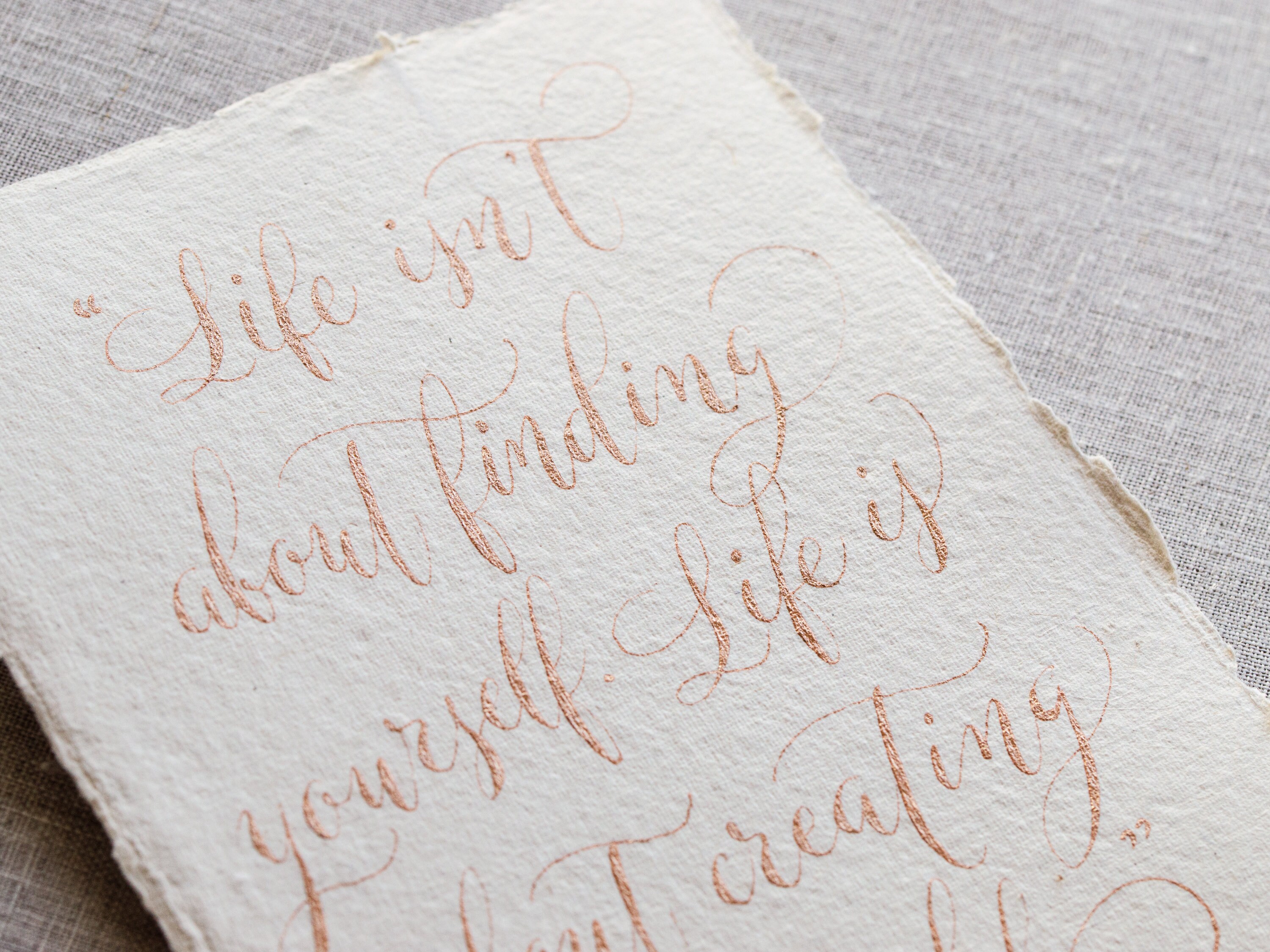 Custom Calligraphy Card Lettering Card Personalized - Etsy