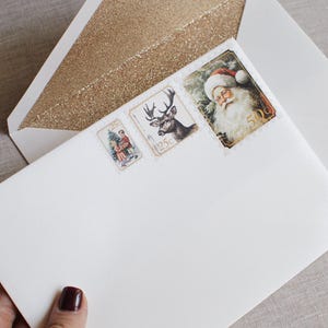 Christmas Stamp Santa Letter Stamp Sticker Christmas Santa Postal Mark Santa Postal Stamp Santa Mail Stamp Vintage North Pole Post Stamp