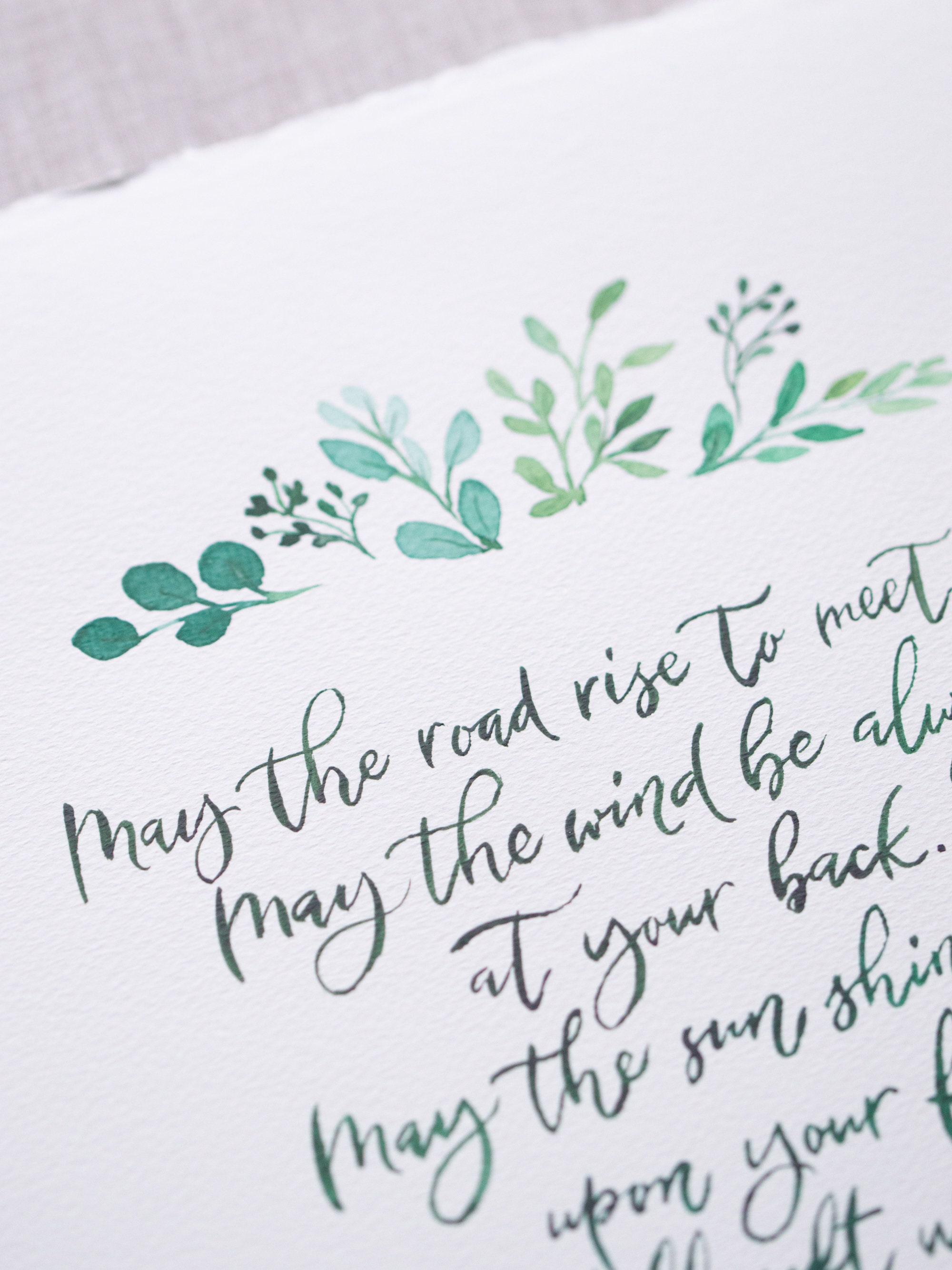 Handwritten Irish Blessing Custom Calligraphy Print Blessing Song ...