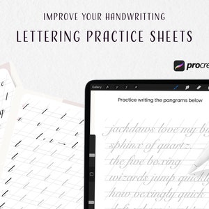 Traceable Workbook Procreate Practice Sheet Handwriting Practice Page Traceable Template Calligraphy Practice Procreate Hand Lettering Guide