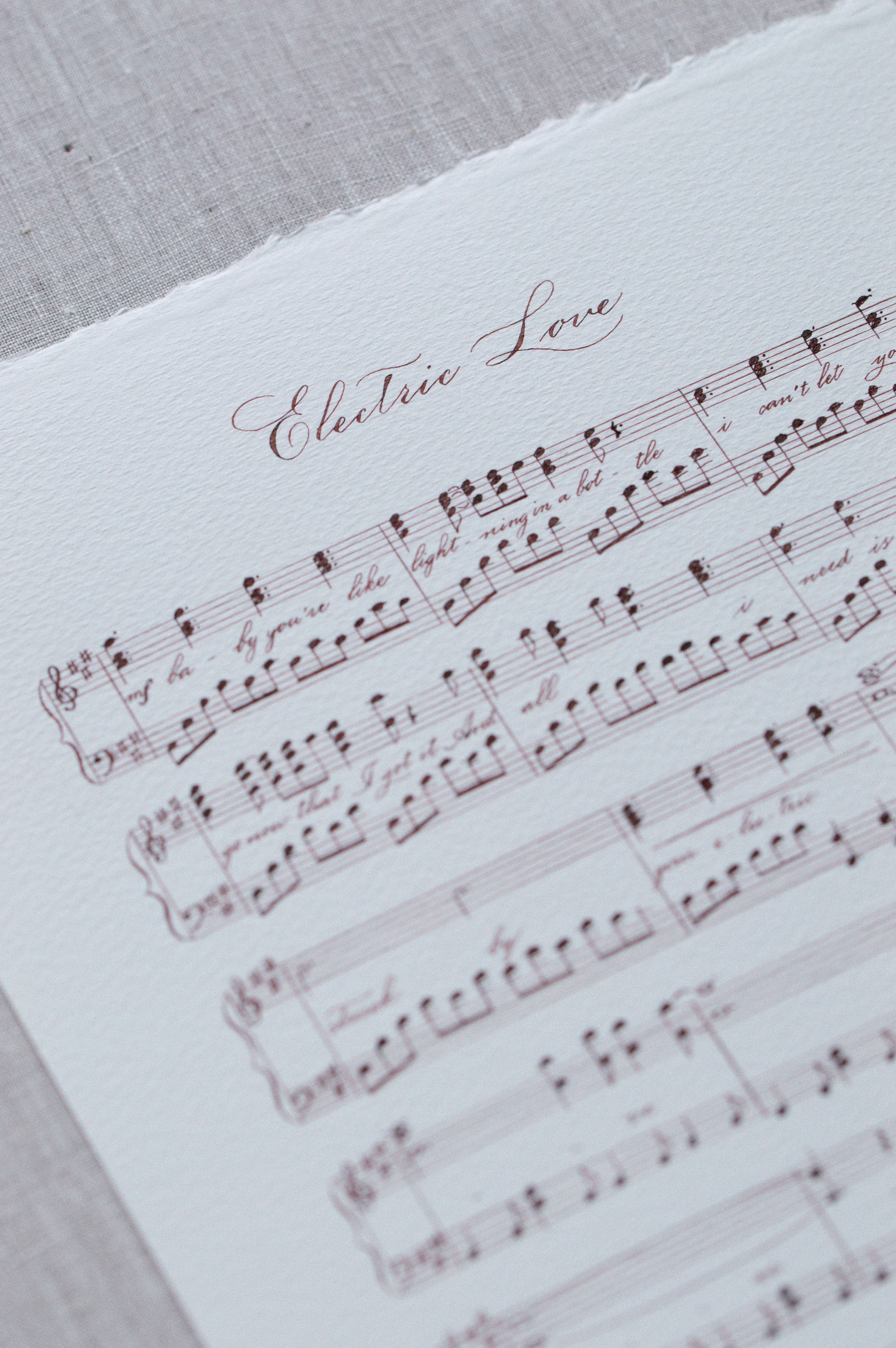 Handwritten Music Sheet Custom Music Sheet Paper Personalized Song ...