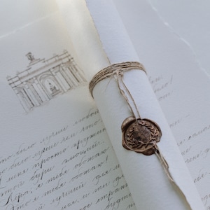 Pergamino medieval Carta de amor Caligrafía personalizada Poema escrito a mano Servicio de caligrafía Carta Pergamino Papel de pergamino de cera de vela con escritura