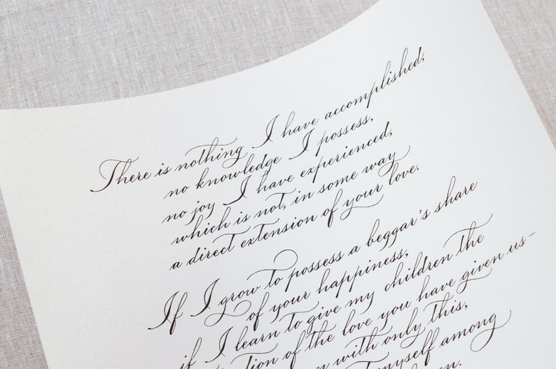 Calligraphy Custom Calligraphy Service Handwritten Letter Calligraphy