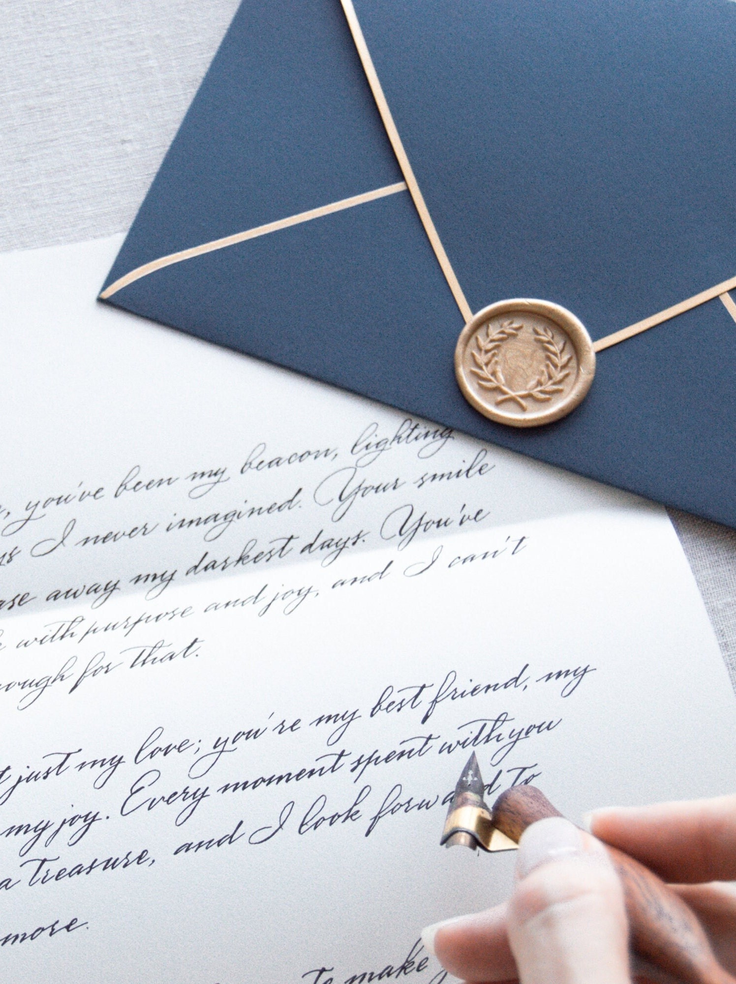 Handwritten Letter to Parents Custom Calligraphy Service Wedding Poem ...