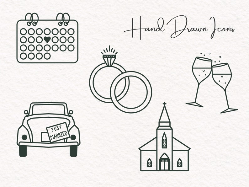Wedding Icon SVG Wedding Clipart Wedding Timeline Icon Wedding Etsy