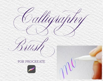 Copperplate Procreate Brush + Guide: Digital Calligraphy Practice