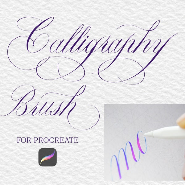 Procreate kalligrafieborstel Zakelijk cursief Procreate Copperplate kalligrafiepraktijk Procreate handbelettering Procreate kalligrafiepen
