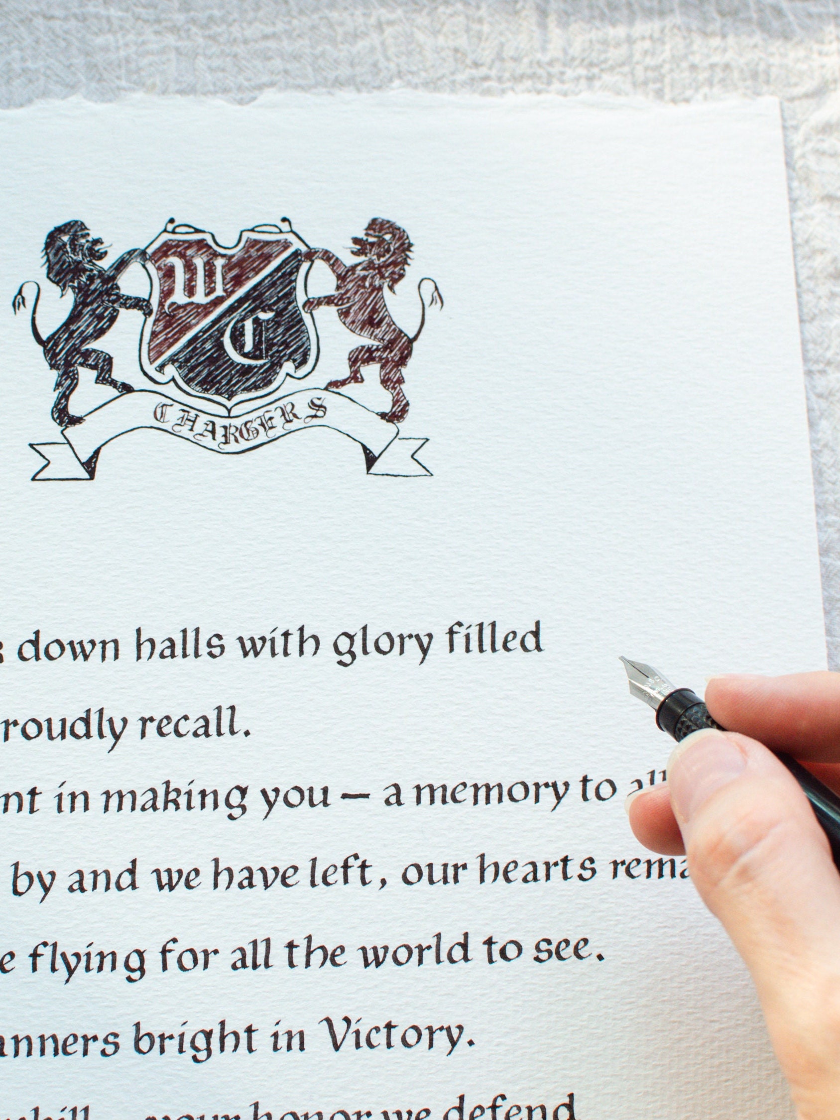 Handwritten Poem Custom Calligraphy Service Letter Sketch Calligraphy ...