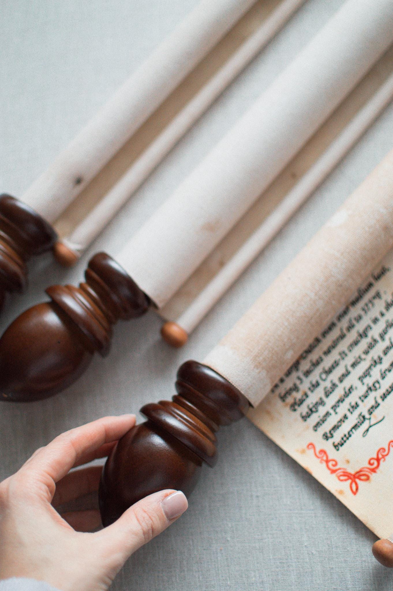 Custom Calligraphy Aged Scroll Theater Prop Handwritten Recipe ...