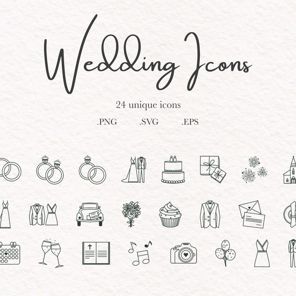 Wedding Icon SVG Wedding Clipart Wedding Timeline Icon Wedding Symbol Hand Drawn Graphic Element Wedding Invitation Icon Wedding Graphics