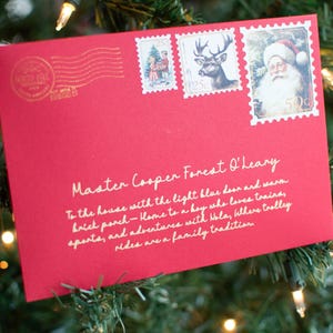 Personalized Letter From Santa, Christmas Card with Wax Seal