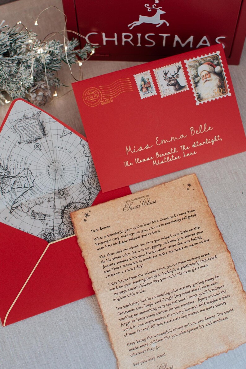 Digital Santa Letter Template Instant Letter From Santa Claus Christmas ...