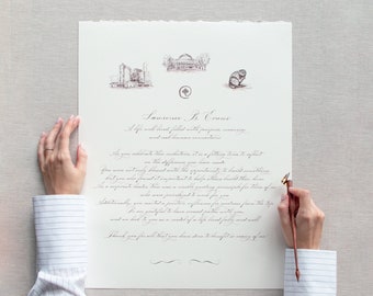 Lettera di apprezzamento del mentore Calligrafia personalizzata scritta a mano Nota calligrafica personalizzata Lettera sentimentale calligrafica commissionata personalizzata