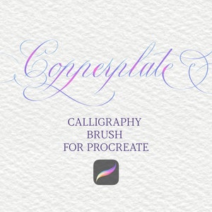 Copperplate Procreate Brush Calligraphy Copperplate Brush Procreate Calligraphy Brush Copperplate Brush Handwriting Practice Calligraphy