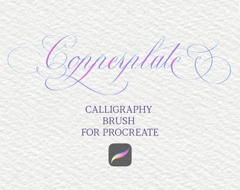 Copperplate Calligraphy Brush Set for Procreate (Digital Download)