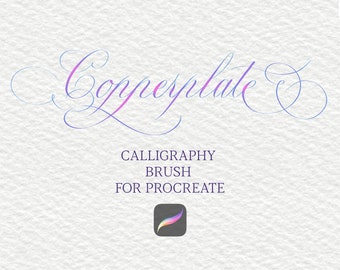 Copperplate Procreate Brush Calligraphy Copperplate Brush Procreate Calligraphy Brush Copperplate Brush Handwriting Practice Calligraphy