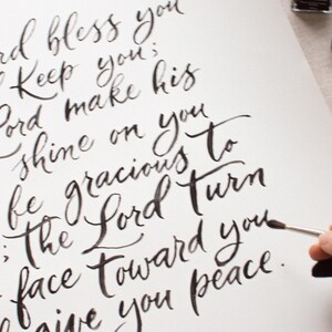 Custom Calligraphy Bible Verse Print Hand Lettered Verse Handwritten ...