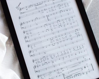 Custom Wedding Song Sheet Music Print, First Dance Gift, Song Lyrics Print