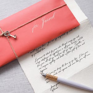 Serviço de redação de cartas Carta de amor manuscrita Carta de presente de dia dos namorados para ela Carta de papel de algodão Carta de caligrafia personalizada Carta feita à mão