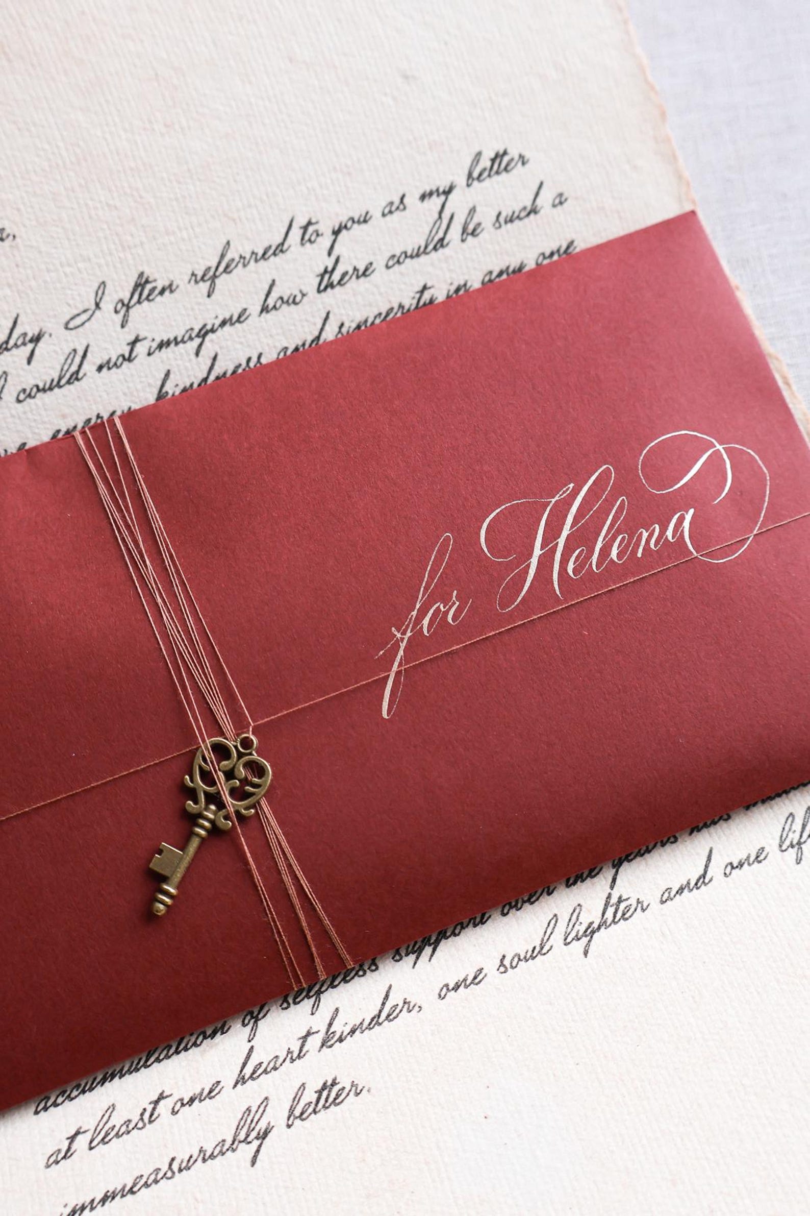 Wedding Letter for Bride and Groom Hand Written Letter Handcrafted ...