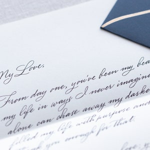 Custom Calligraphy Service Wedding Vow