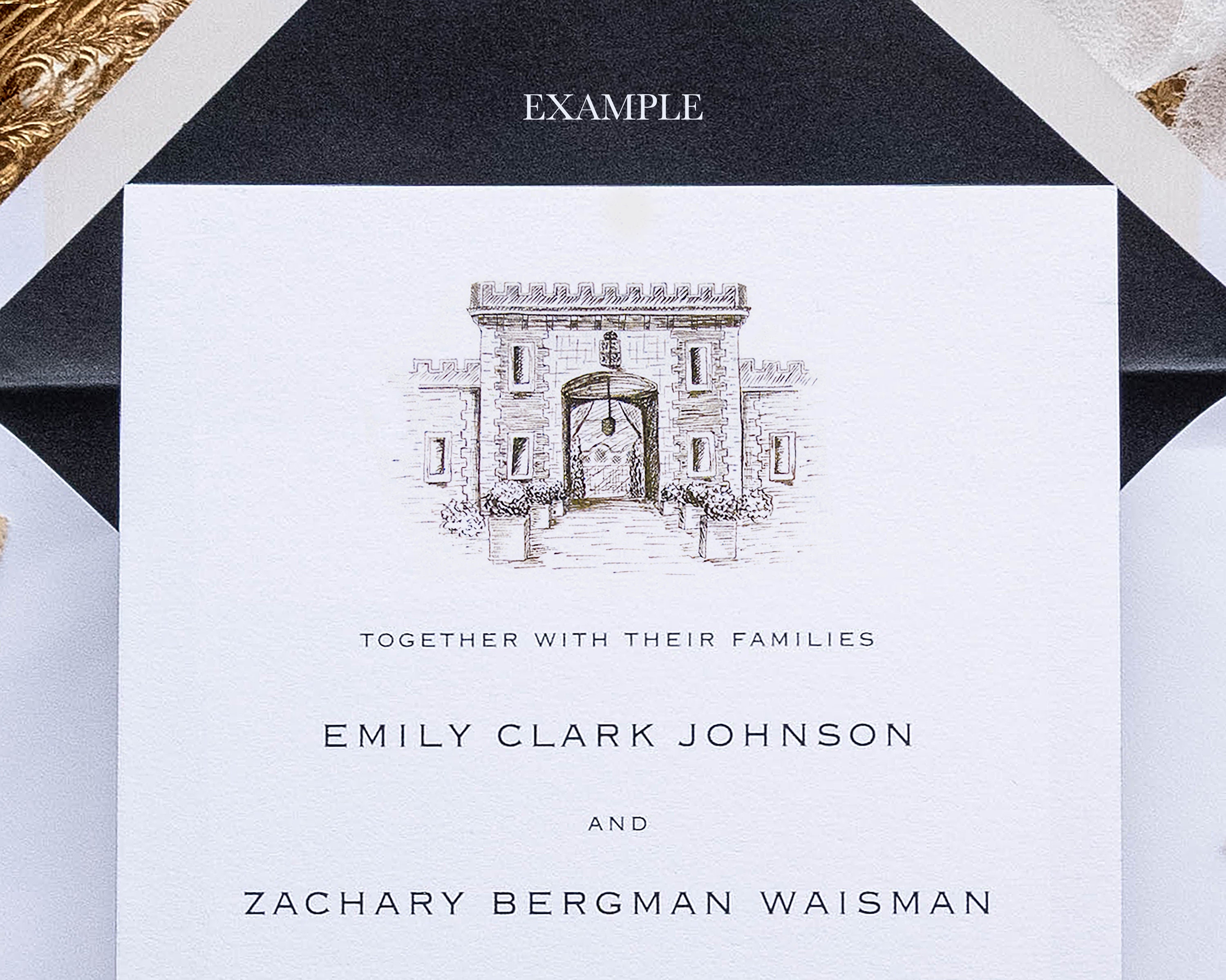 Custom Venue Illustration Hand Drawn Wedding Venue Sketch Venue Print ...