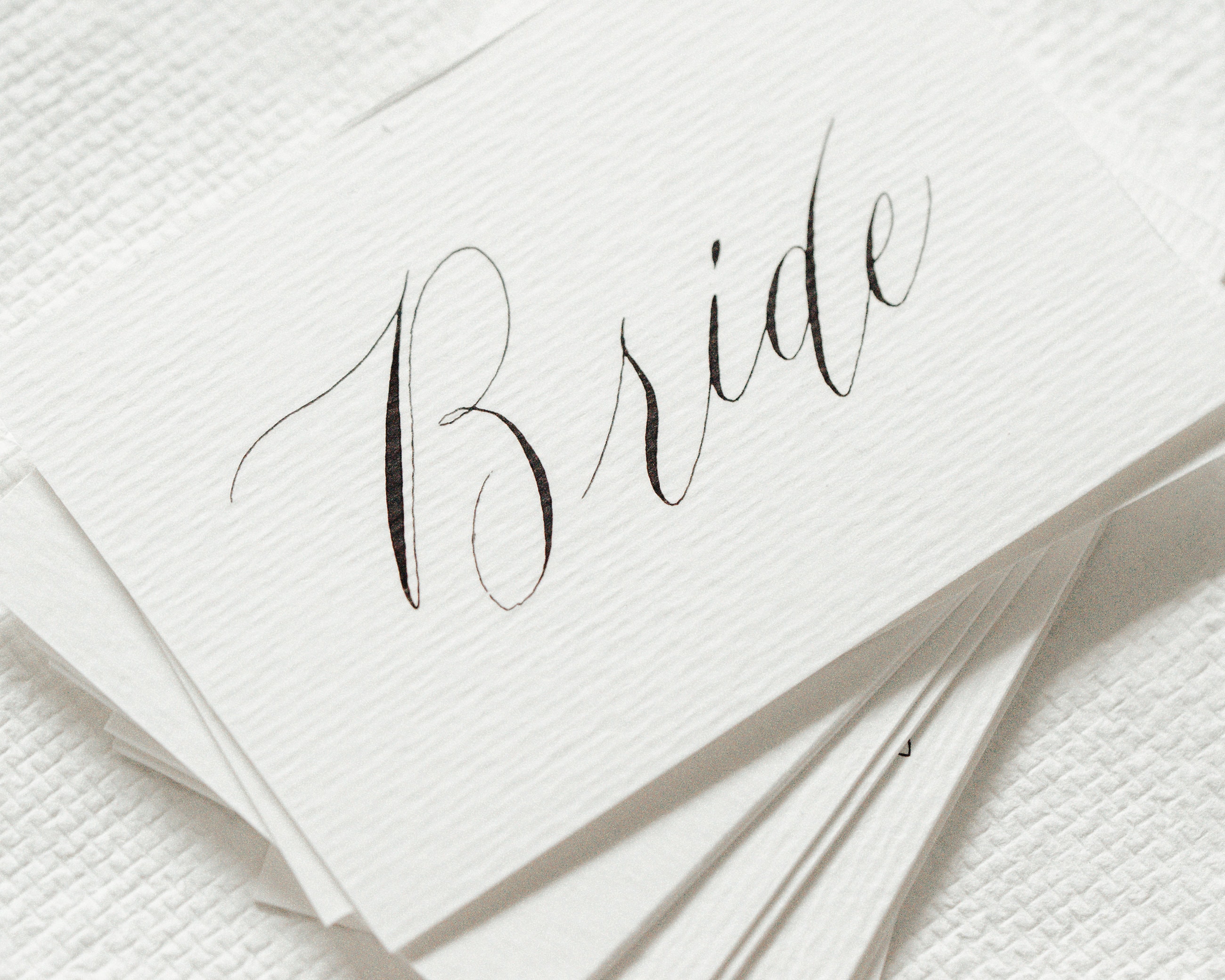 Custom Calligraphy Place Card Black Text Wedding Table Setting - Etsy
