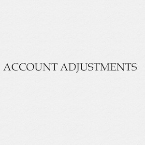 Account Adjustments