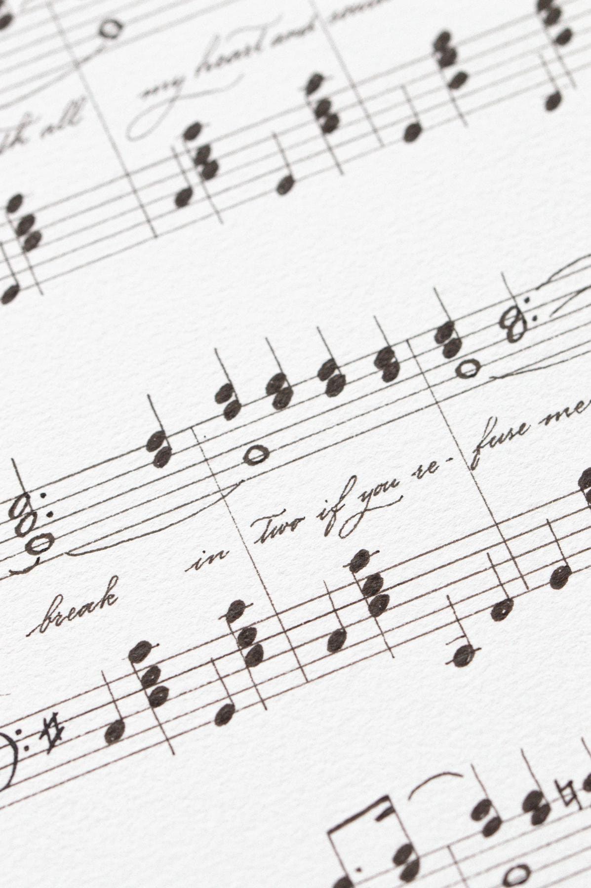 Sheet music handwritten - Etsy België, image size:1197x1800